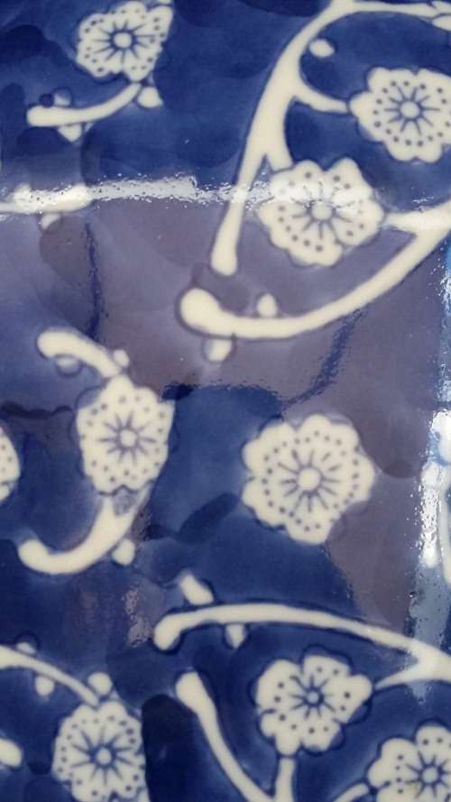 Beautiful Large 21 cm Tall, Vintage Chinese Blue and White Hand Painted Ginger Jar/Vase. signed