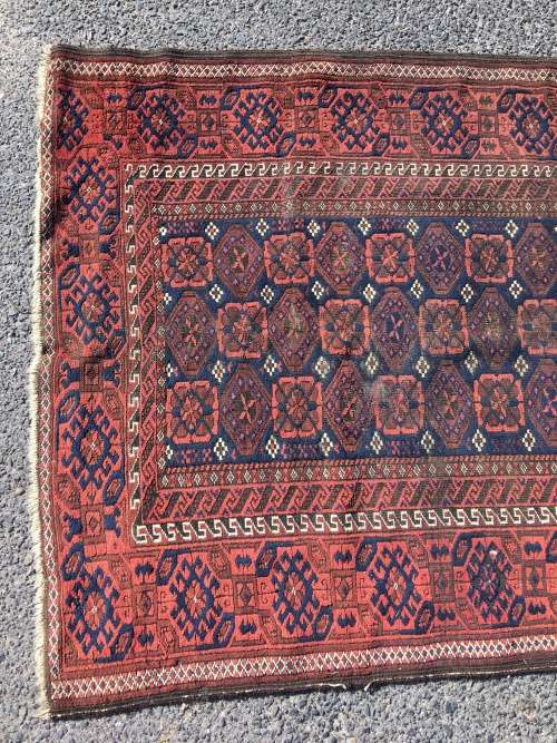 STUNNING ANTIQUE NICELY WORN PURE WOOL HAND KNOTTED BALUCHISTAN PERSIAN CARPET  2200 X 1200mm