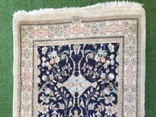 WOW !! STUNNING VINTAGE NICELY WORN SIGNED TABRIZ PURE WOOL HAND KNOTTED PERSIAN CARPET 1300 X 720mm
