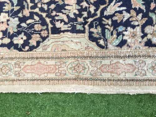 WOW !! STUNNING VINTAGE NICELY WORN SIGNED TABRIZ PURE WOOL HAND KNOTTED PERSIAN CARPET 1300 X 720mm