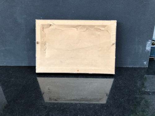 WOW !!! FANTASTIC SMALL FRAMED OIL ON BOARD OF A FARM COTTAGE BY SA ARTIST RONA JOUBERT signed