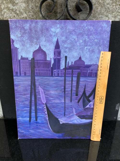 SIGNED ALISON GOOTMAN UN~FRAMED ORIGINAL OIL ON CANVAS dated 2002