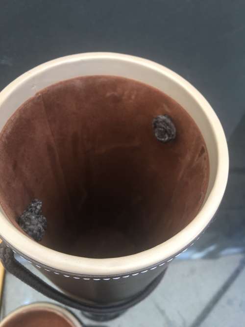 A Stunning Vintage leather and suede wine carrier