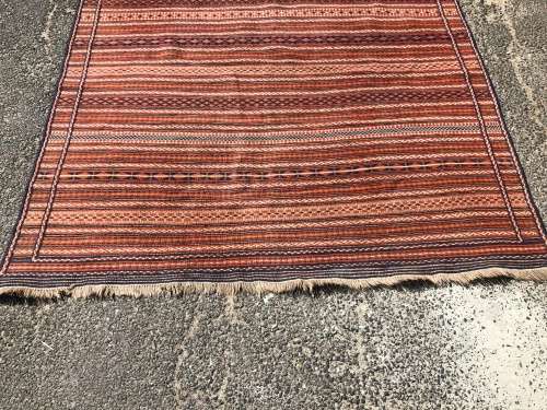 ABSOLUTELY STUNNING LARGE IRANIAN CROCHET MESHED SOUMAK KILIM PURE WOOL PERSIAN CARPET 2950 X 1920mm