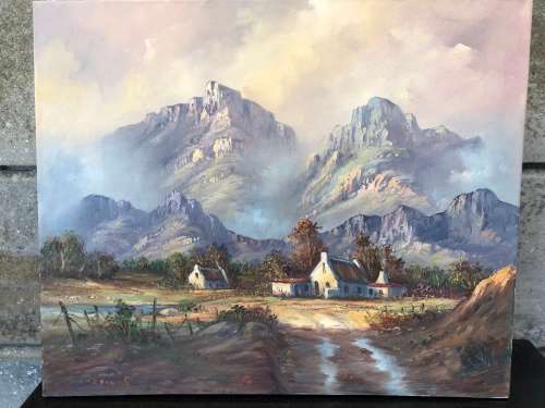 WOW !!! INVESTMENT ART ~ KEITH JOHN FAURE ORIGINAL OIL ON CANVAS LANDSCAPE ~ CHECK DESCRIPTION