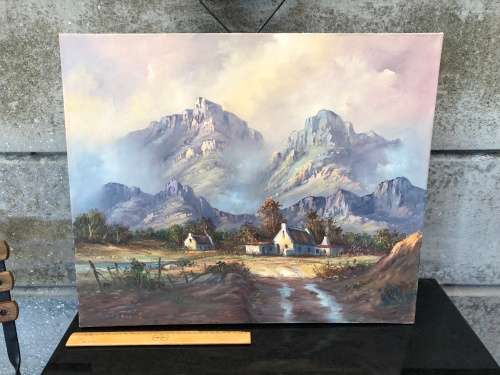 WOW !!! INVESTMENT ART ~ KEITH JOHN FAURE ORIGINAL OIL ON CANVAS LANDSCAPE ~ CHECK DESCRIPTION