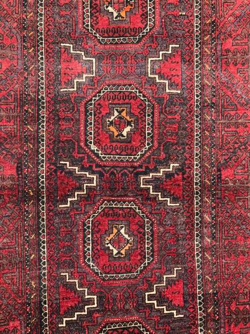 WOW !!! NICELY WORN PURE WOOL HAND KNOTTED VINTAGE PAKISTAN BALUCH PERSIAN CARPET 1000 X 1770mm