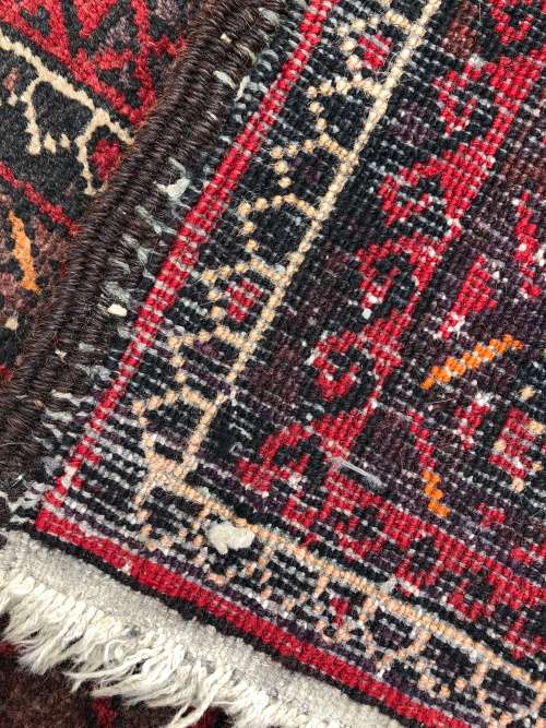 WOW !!! NICELY WORN PURE WOOL HAND KNOTTED VINTAGE PAKISTAN BALUCH PERSIAN CARPET 1000 X 1770mm