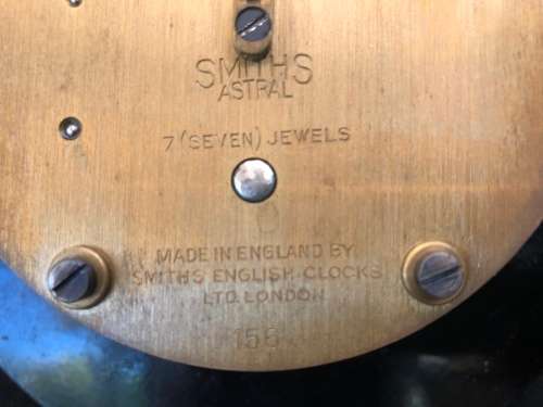 RARE ORIGINAL 8 DAY SMITH'S ASTRAL SHIPS BULKHEAD CLOCK WITH THE KEY circa 1940's WORKING 100%