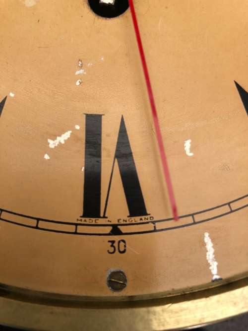 RARE ORIGINAL 8 DAY SMITH'S ASTRAL SHIPS BULKHEAD CLOCK WITH THE KEY circa 1940's WORKING 100%