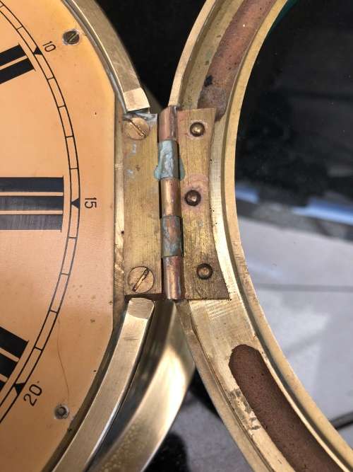 RARE ORIGINAL 8 DAY SMITH'S ASTRAL SHIPS BULKHEAD CLOCK WITH THE KEY circa 1940's WORKING 100%
