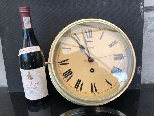 RARE ORIGINAL 8 DAY SMITH'S ASTRAL SHIPS BULKHEAD CLOCK WITH THE KEY circa 1940's WORKING 100%