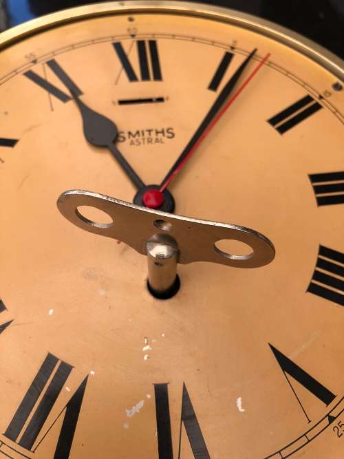 RARE ORIGINAL 8 DAY SMITH'S ASTRAL SHIPS BULKHEAD CLOCK WITH THE KEY circa 1940's WORKING 100%