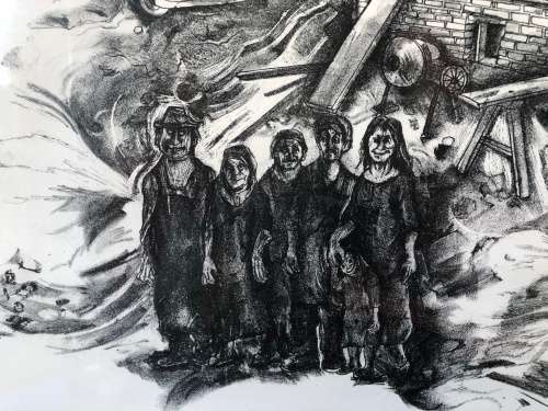 WOW !! A STUNNING LARGE FRAMED AND GLAZED ORIGINAL LITHOGRAPH BY HEIMO SCHMIDT SIGNED IN PENCIL