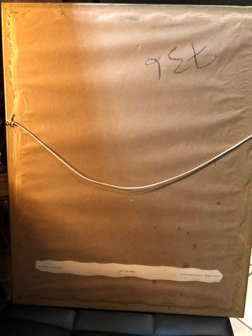 WOW !!!  STUNNING LARGE MAGGIE LAUBSER FRAMED LITHOGRAPH TITLED "GIRL WITH SHEEP"