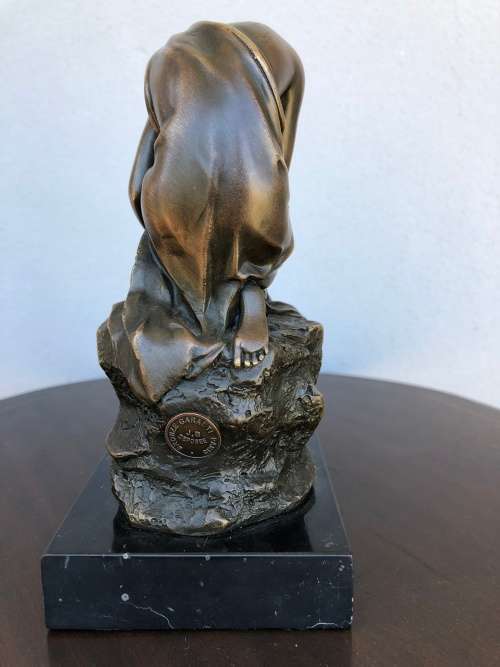 WOW !!! FAMOUS FRENCH ARTIST MAX MILO (1938~) SIGNED HOT CAST BRONZE SCULPTURE ON A MARBLE BASE
