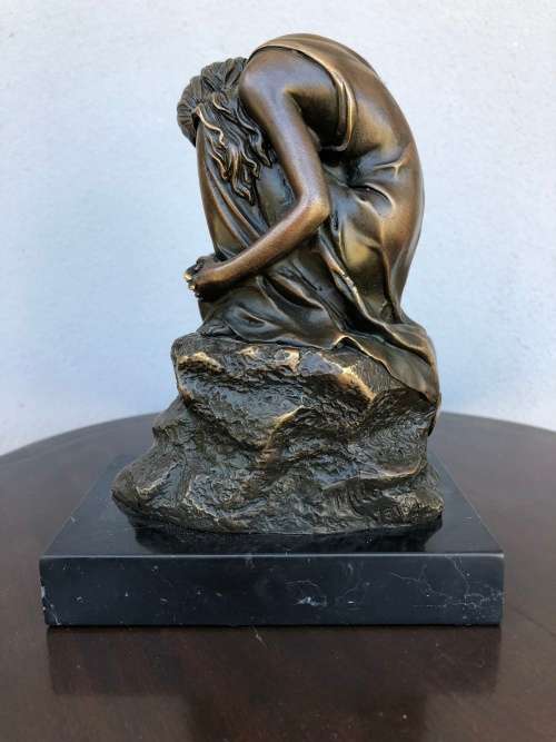 WOW !!! FAMOUS FRENCH ARTIST MAX MILO (1938~) SIGNED HOT CAST BRONZE SCULPTURE ON A MARBLE BASE