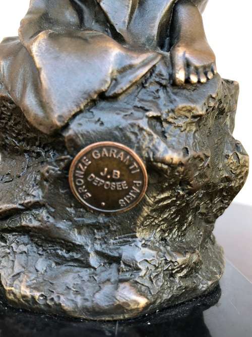 WOW !!! FAMOUS FRENCH ARTIST MAX MILO (1938~) SIGNED HOT CAST BRONZE SCULPTURE ON A MARBLE BASE