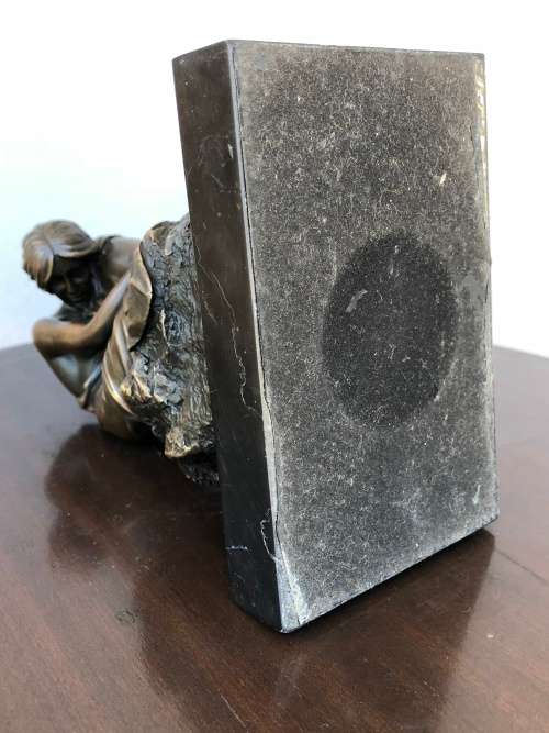 WOW !!! FAMOUS FRENCH ARTIST MAX MILO (1938~) SIGNED HOT CAST BRONZE SCULPTURE ON A MARBLE BASE