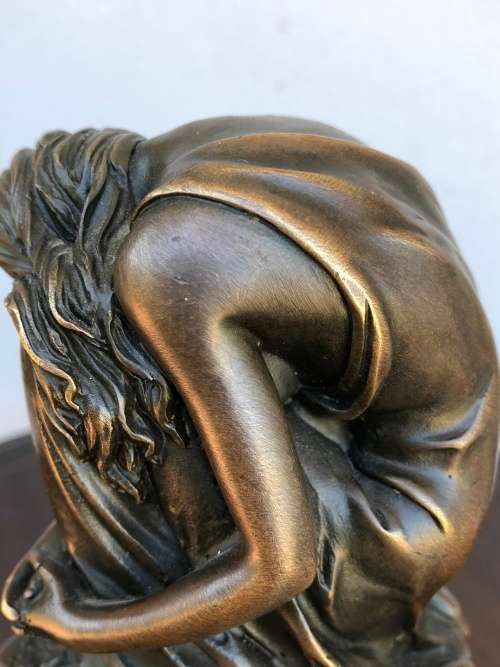 WOW !!! FAMOUS FRENCH ARTIST MAX MILO (1938~) SIGNED HOT CAST BRONZE SCULPTURE ON A MARBLE BASE