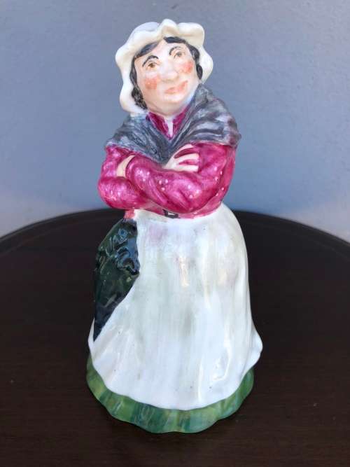 WOW !!! CROWN STAFFORDSHIRE FINE BONE CHINA FIGURINE OF A PENSIVE OLD LADY 1906 ~