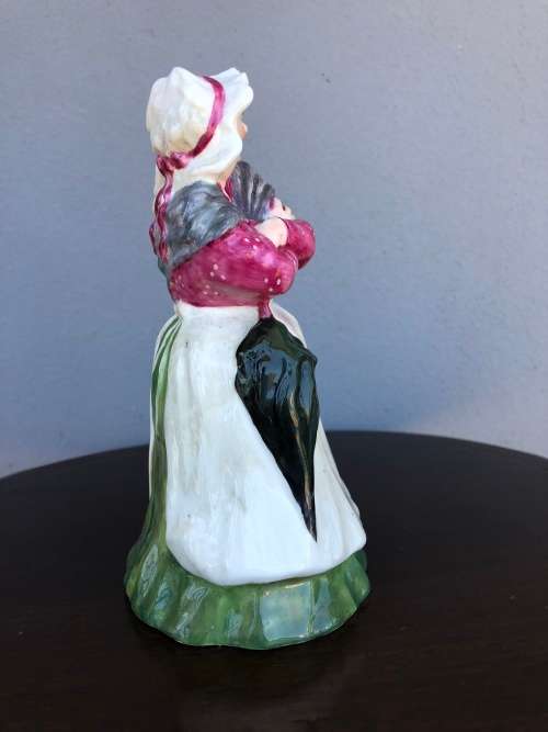WOW !!! CROWN STAFFORDSHIRE FINE BONE CHINA FIGURINE OF A PENSIVE OLD LADY 1906 ~