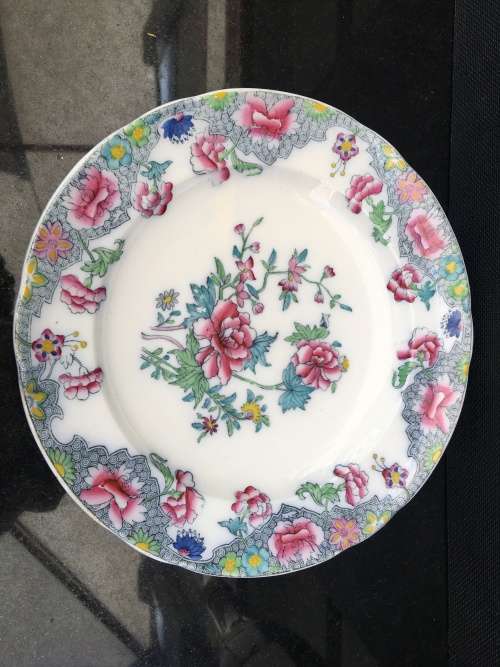 STUNNING RARE ANTIQUE HAND PAINTED COPELAND LATE SPODE 8036 CROWN IMP PLATE 22.5CM