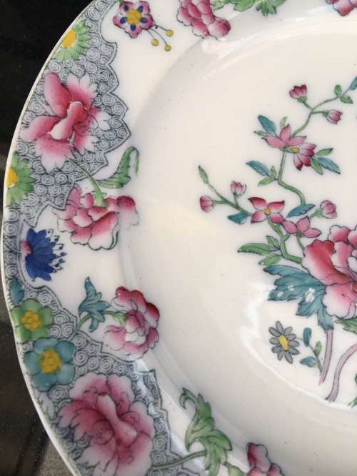 STUNNING RARE ANTIQUE HAND PAINTED COPELAND LATE SPODE 8036 CROWN IMP PLATE 22.5CM
