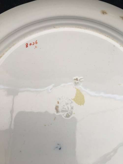 STUNNING RARE ANTIQUE HAND PAINTED COPELAND LATE SPODE 8036 CROWN IMP PLATE 22.5CM