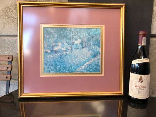 WOW !!! STUNNING LITHOGRAPH PRINT OF A WELL KNOWN MATISSE WATERCOLOR FRAMED BEHIND GLASS