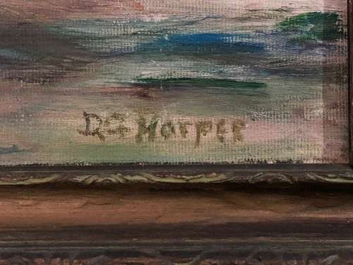 WOW !!! STUNNING OIL ON BOARD LANDSCAPE SIGNED BY D.G.HARPER ~ FRAMED