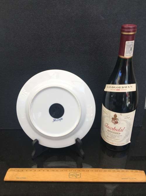 Beautiful Vintage Oude Molen Fabriek B V Delft Blue and White Porcelain Display Plate 19 cm