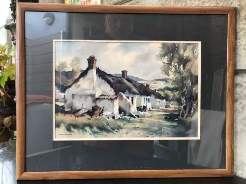 WOW !!! STUNNING DOUGLAS TREASURE LITHOGRAPH FRAMED BEHIND GLASS IN A WOODEN FRAME