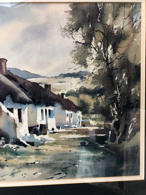 WOW !!! STUNNING DOUGLAS TREASURE LITHOGRAPH FRAMED BEHIND GLASS IN A WOODEN FRAME