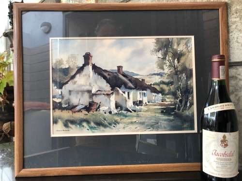 WOW !!! STUNNING DOUGLAS TREASURE LITHOGRAPH FRAMED BEHIND GLASS IN A WOODEN FRAME