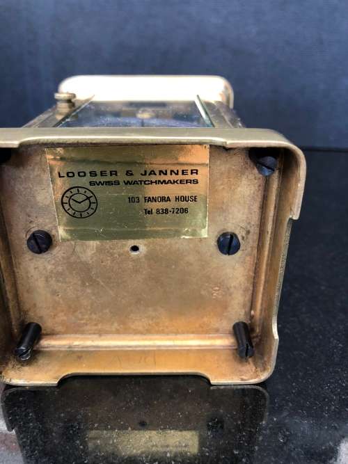 STUNNING SOLID BRASS AND GLASS CHIMING FRENCH CARRIAGE CLOCK IN ORIGINAL CASE WORKING 100%