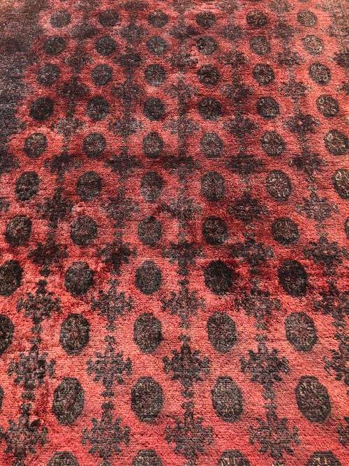 WOW !! LOVELY VINTAGE LARGE PURE WOOL HAND KNOTTED AFGHAN TEKKE BOKHARA PERSIAN CARPET 3000 X 2000mm