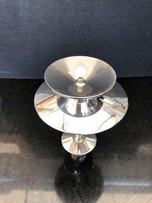 WOW !!! STUNNING HEAVY SILVER PLATED CANDLE STICK MADE IN ENGLAND clearly marked