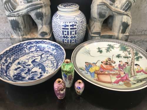 Stunning Kangxi Double Ring, Extra Large Blue & White Happiness & Longlevity Ginger Jar & Lid