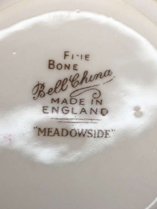 Wow!!! Ultra Rare c1940s "MEADOWSIDE" Fine Bone Bell China Sugar Bowl.