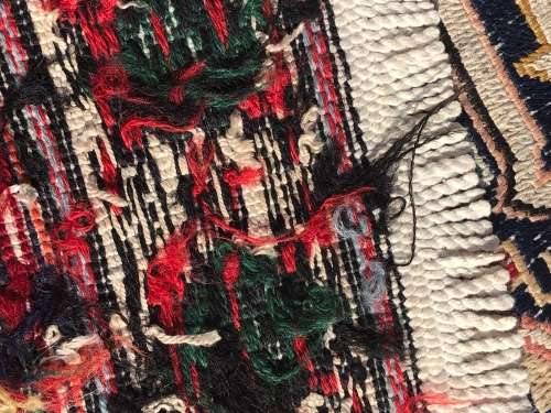 INVESTMENT !! VINTAGE TRIBAL SOUMAK CROCHET SILK/WOOL KILIM PERSIAN CARPET 1920 X 1215mm WITH COA