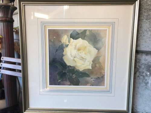 WOW !!!! FAMOUS SA ARTIST JOHN CULLINGWORTH ORIGINAL FRAMED WATERCOLOR , SIMPLY STUNNING PAINTING