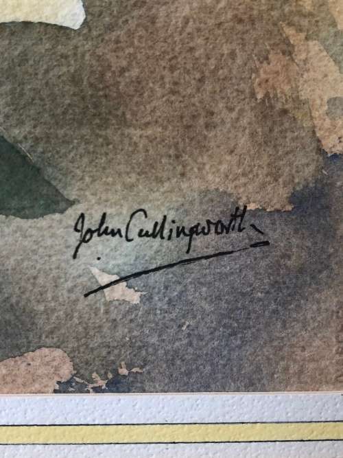 WOW !!!! FAMOUS SA ARTIST JOHN CULLINGWORTH ORIGINAL FRAMED WATERCOLOR , SIMPLY STUNNING PAINTING