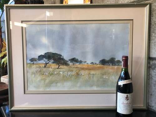 WOW !!!! FAMOUS SA ARTIST PENNY STEYNOR LARGE FRAMED WATERCOLOR LANDSCAPE ~ HIGH VALUE PAINTING