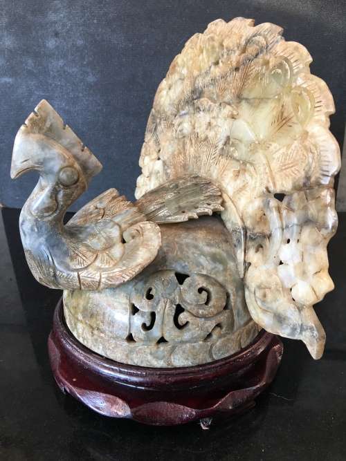 Investment Art- Antique Hongshan style Hetian Nephrite Jade - Rare Natural Jade Carved Large Peacock