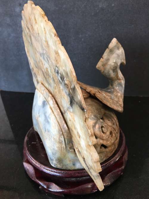 Investment Art- Antique Hongshan style Hetian Nephrite Jade - Rare Natural Jade Carved Large Peacock