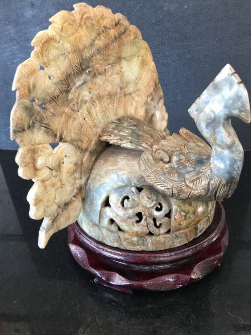 Investment Art- Antique Hongshan style Hetian Nephrite Jade - Rare Natural Jade Carved Large Peacock