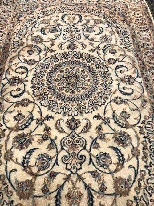 WOW !!! STUNNING LARGE PURE WOOL HAND KNOTTED THICK PILE NAIN PERSIAN CARPET 3120 X 1930mm - 6m2