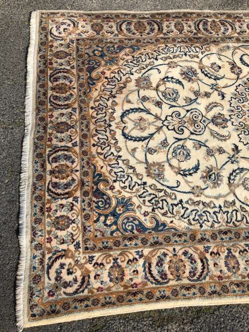 WOW !!! STUNNING LARGE PURE WOOL HAND KNOTTED THICK PILE NAIN PERSIAN CARPET 3120 X 1930mm - 6m2