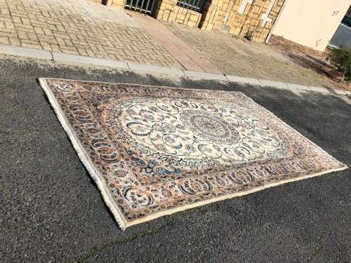 WOW !!! STUNNING LARGE PURE WOOL HAND KNOTTED THICK PILE NAIN PERSIAN CARPET 3120 X 1930mm - 6m2